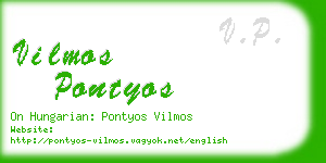 vilmos pontyos business card